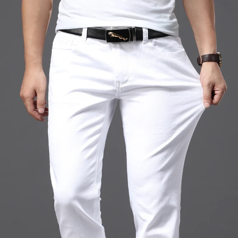Miesten Classic White Slim Fit farkut