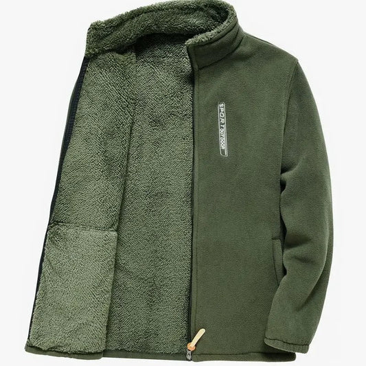 Miesten Fleece vuorattu vetoketjullinen takki
