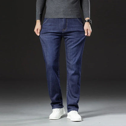 Miesten Lamb Fluff Denim Suorat housut