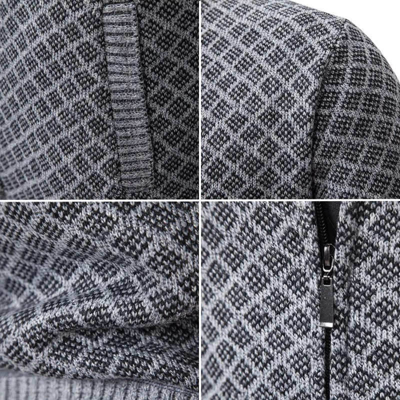 Miesten Neuletakki Jacquard Pehmeä ja Monikäyttöinen