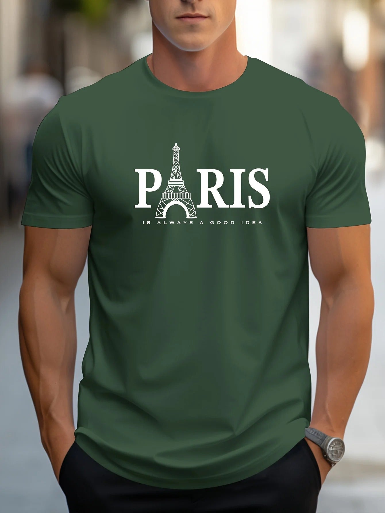 Miesten Paris-printtipaita