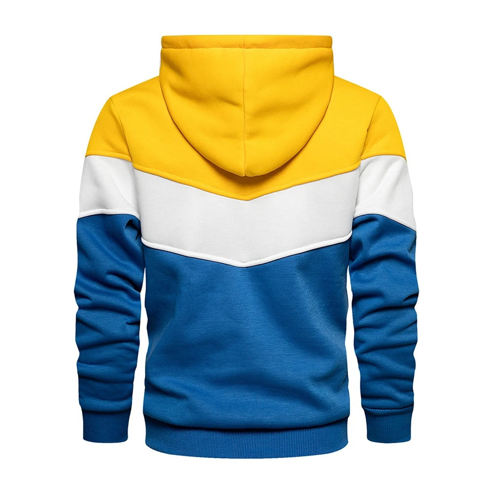 Miesten Patchwork Fleece Huppari
