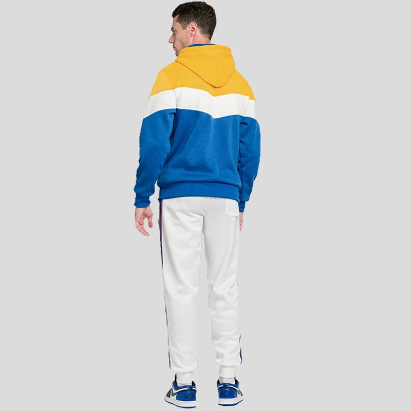 Miesten Patchwork Fleece Huppari