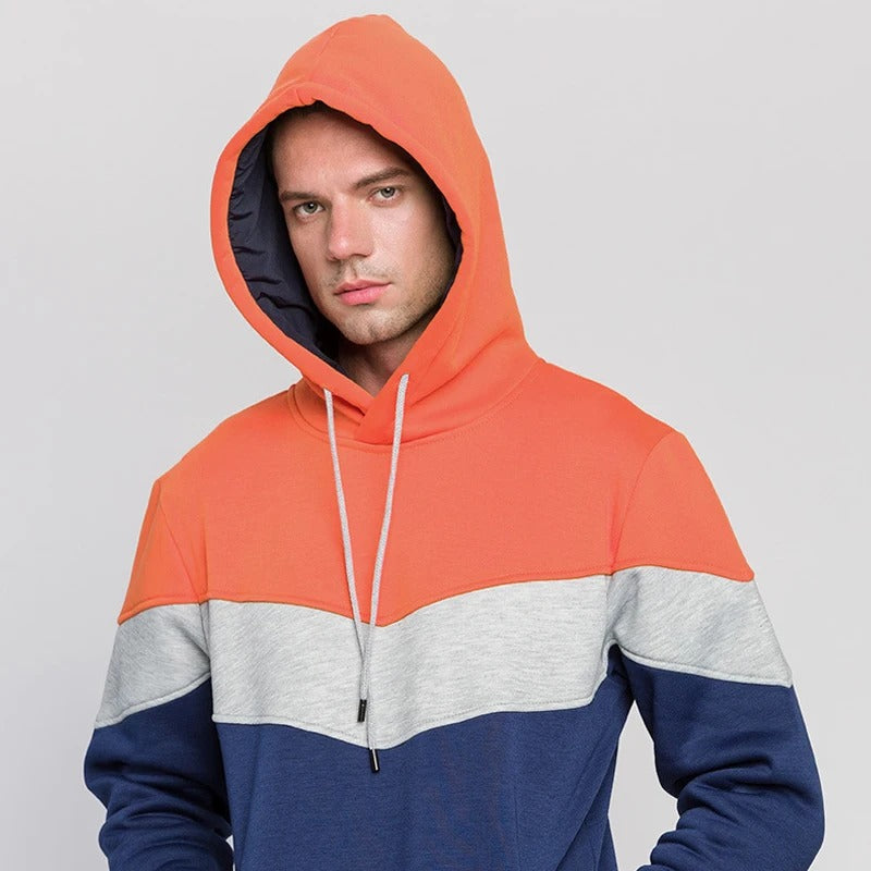 Miesten Patchwork Fleece Huppari