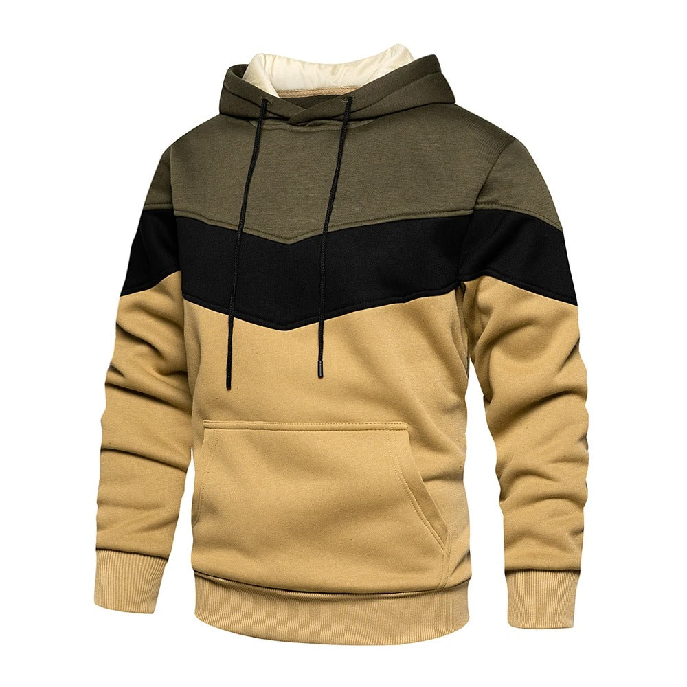 Miesten Patchwork Fleece Huppari
