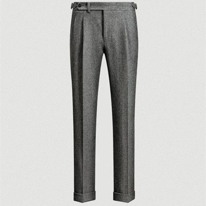 Miesten Rento Tweed-Housut Moderni Istuvuus Kestävä Materiaali