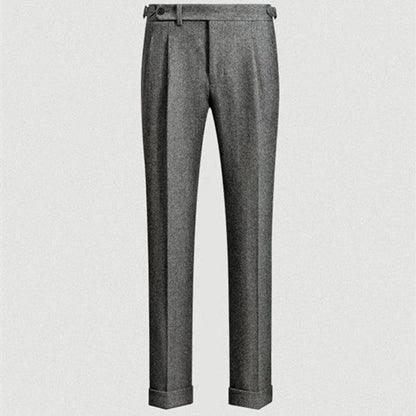 Miesten Rento Tweed-Housut Moderni Istuvuus Kestävä Materiaali