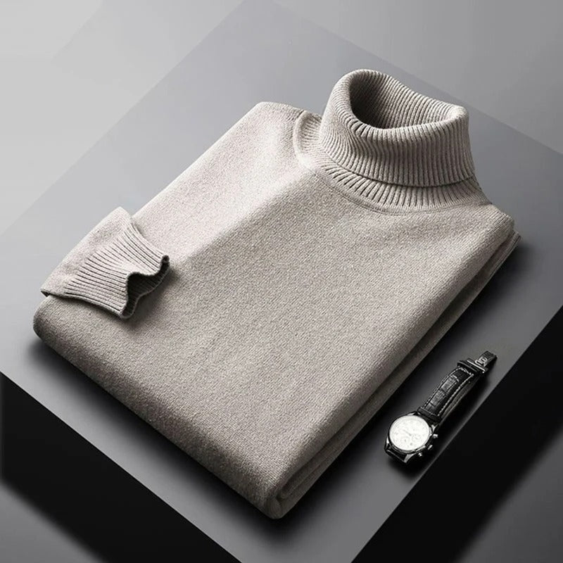 Miesten T Paita Turtleneck Lämmin Puuvilla-Akryyli
