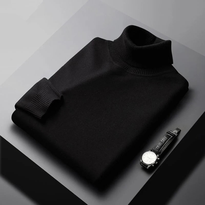Miesten T Paita Turtleneck Lämmin Puuvilla-Akryyli