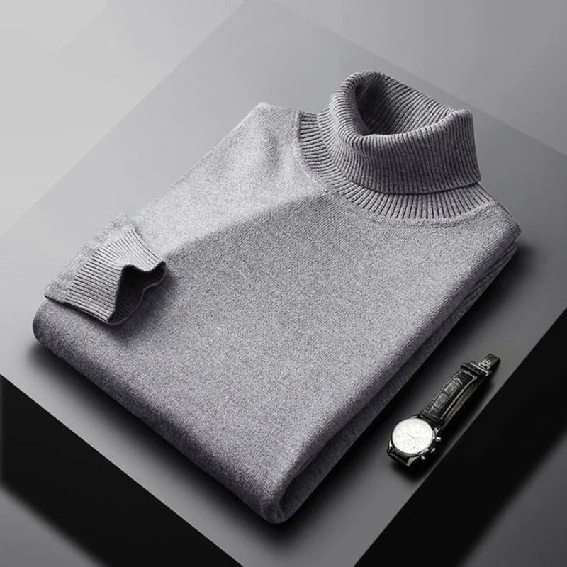 Miesten T Paita Turtleneck Lämmin Puuvilla-Akryyli