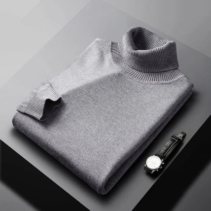 Miesten T Paita Turtleneck Lämmin Puuvilla-Akryyli