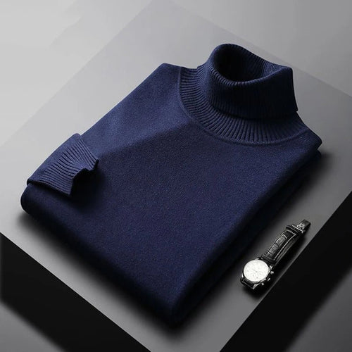 Miesten T Paita Turtleneck Lämmin Puuvilla-Akryyli