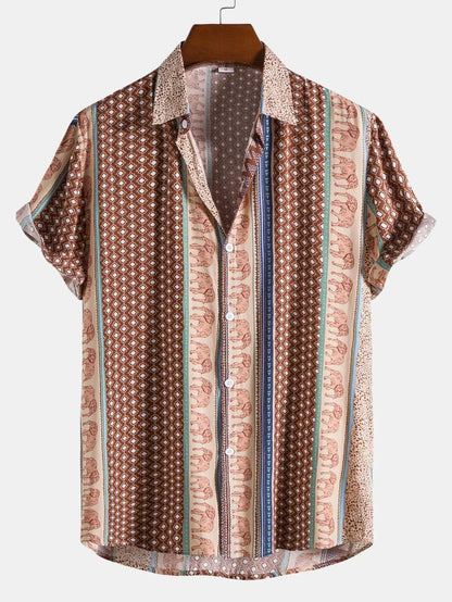 Miesten T Paita Vintage-tyylinen Rento Puuvilla