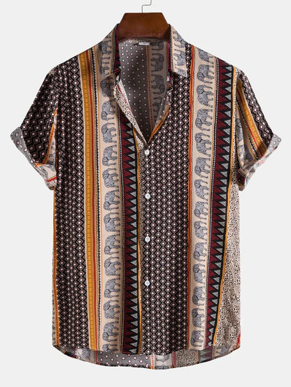 Miesten T Paita Vintage-tyylinen Rento Puuvilla