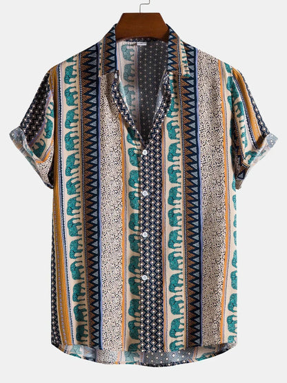 Miesten T Paita Vintage-tyylinen Rento Puuvilla