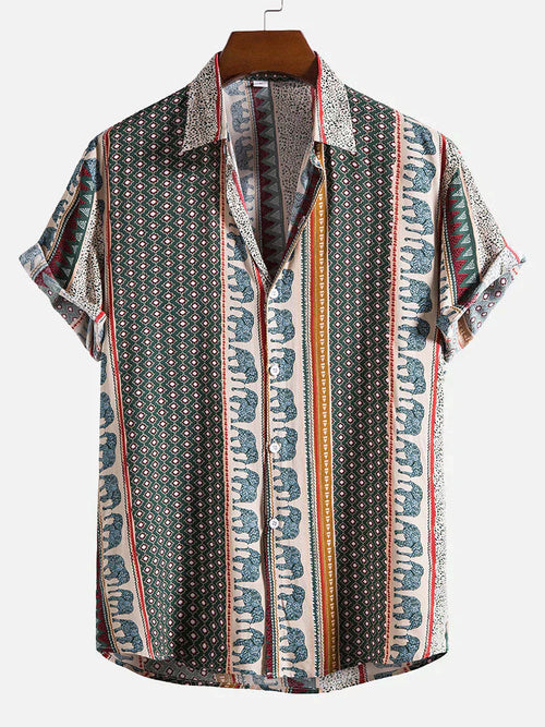 Miesten T Paita Vintage-tyylinen Rento Puuvilla