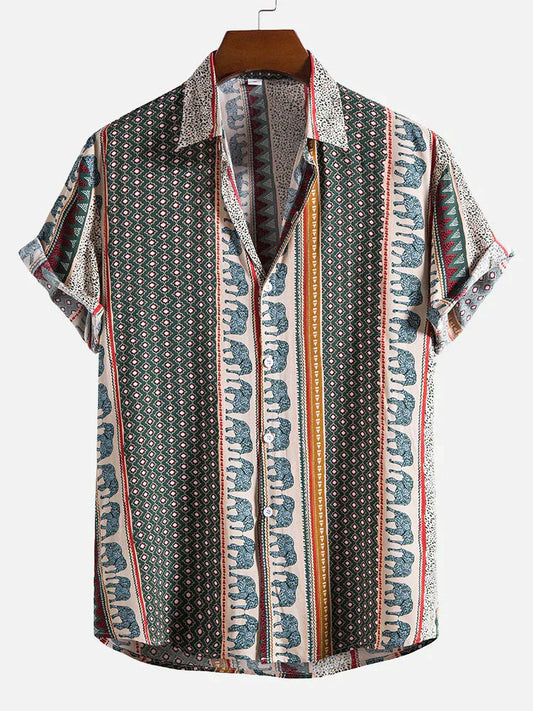 Miesten T Paita Vintage-tyylinen Rento Puuvilla