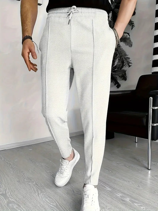 Miesten T Paita Vohvelipainatus 100% Puuvilla Moderni Muoti