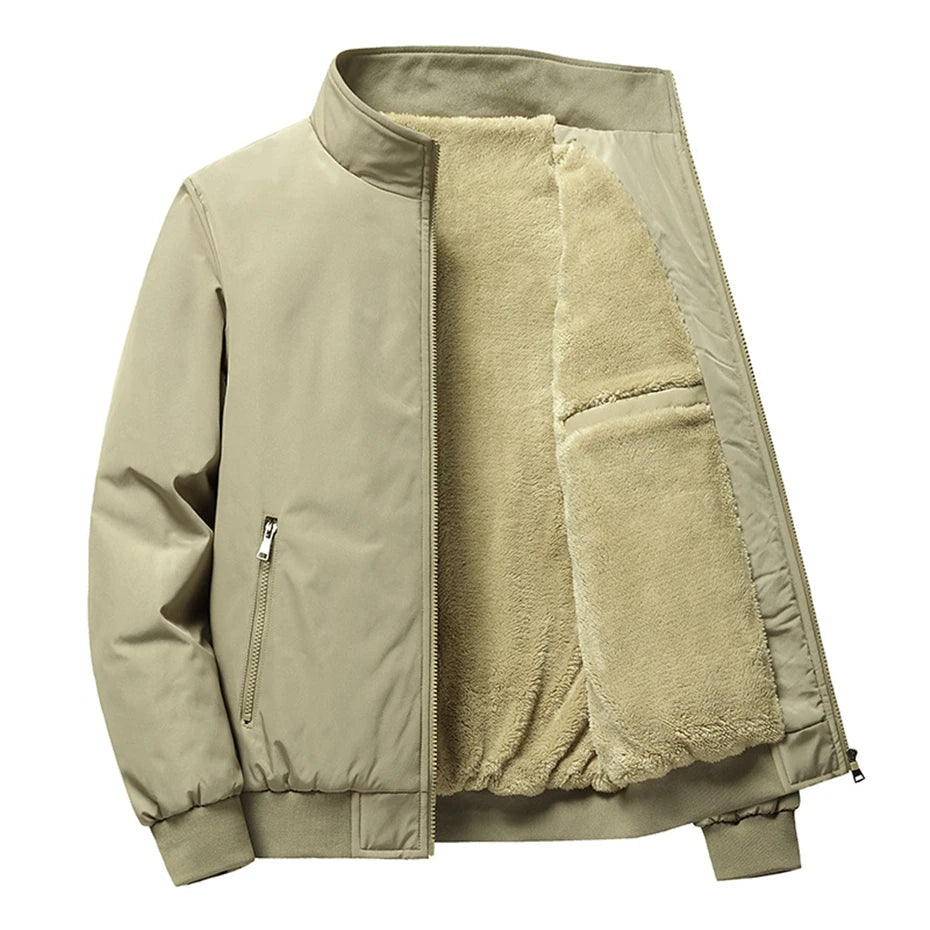 Miesten Talvitakki Rento Paksu Fleece