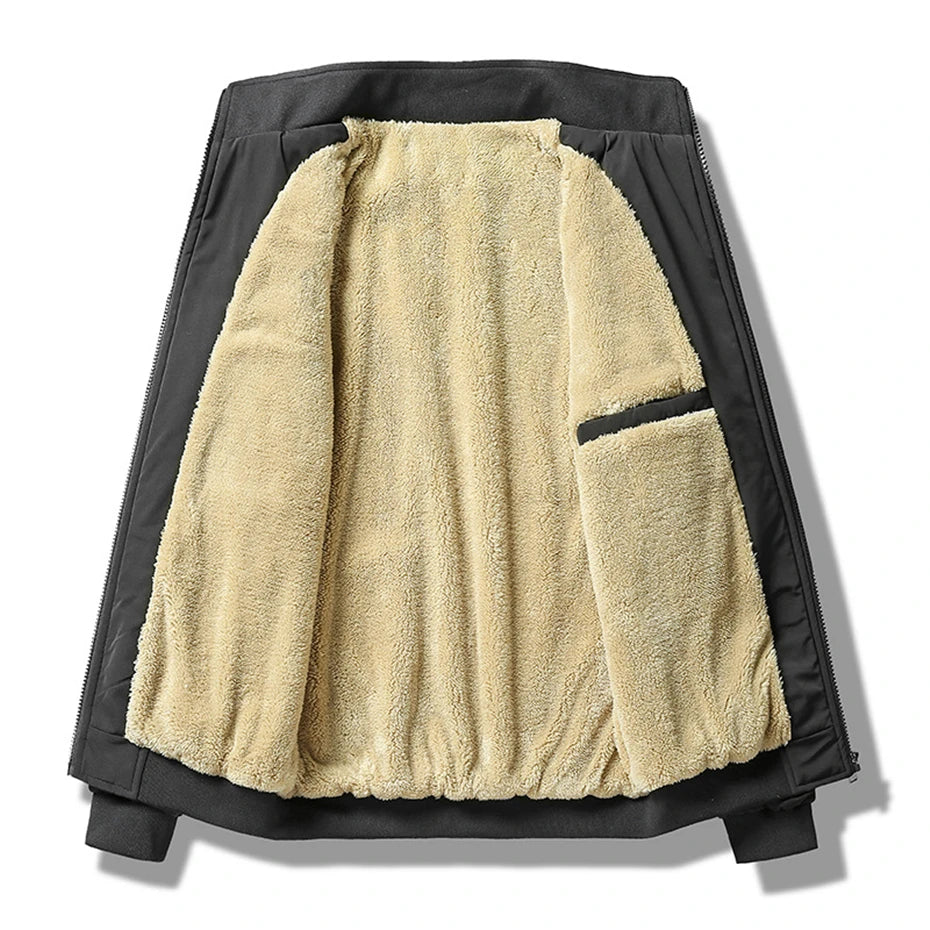 Miesten Talvitakki Rento Paksu Fleece