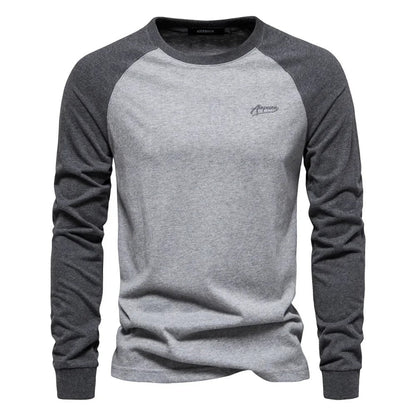 Miesten pitkähihainen Patchwork T-paita