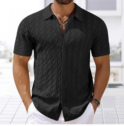 Miesten retro-jacquard-neulepolo