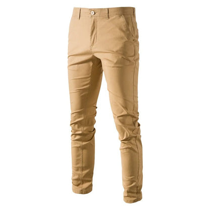 Miesten slim fit -puuvillahousut
