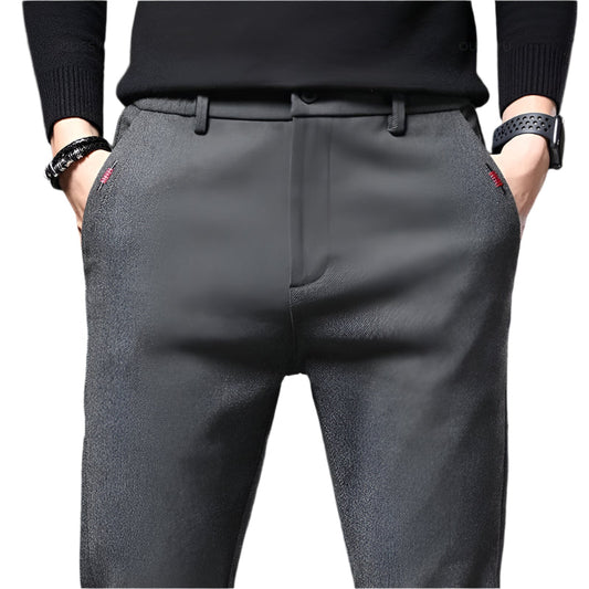 Miesten slim fit -puuvillahousut
