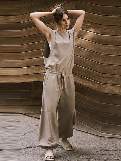 Naisille Rento Jumpsuit Avoin Selkä Polyesteri
