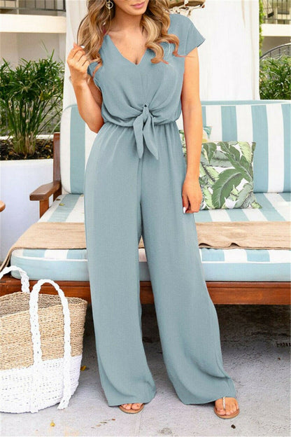 Naisille Rento Jumpsuit V-kaula-aukko Hengittävä Materiaali