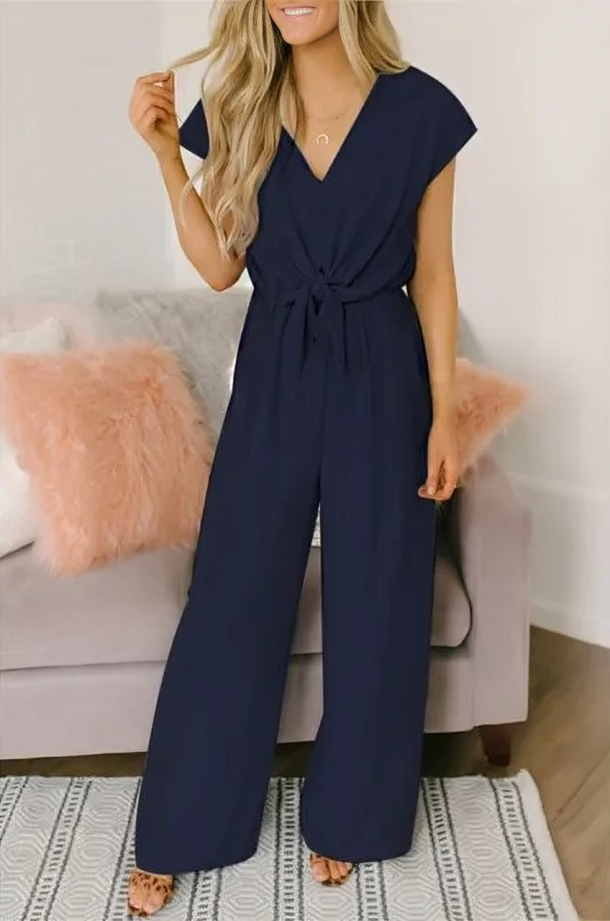 Naisille Rento Jumpsuit V-kaula-aukko Hengittävä Materiaali