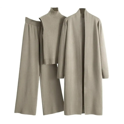 Naisten 3kpl Set Talvi Cardigan
