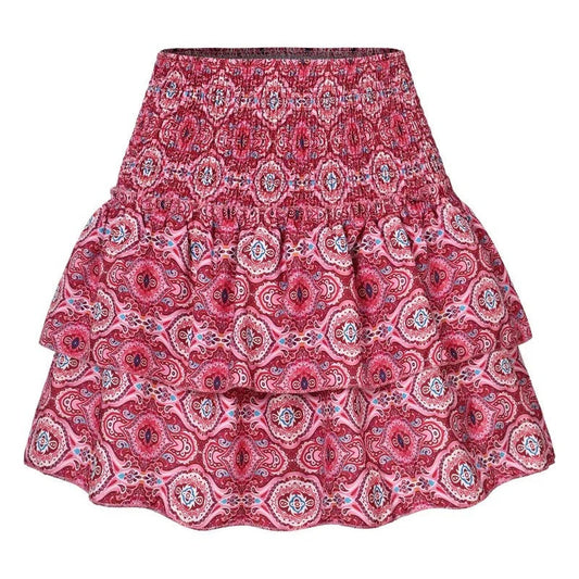 Naisten Casual Print Ruffle hameen
