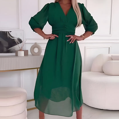 Naisten Chiffon Mekko Kevyt Silkkinen Tyylikäs