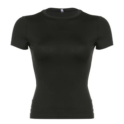 Naisten Crewneck Skinny T-paita