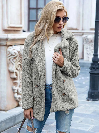 Naisten Faux Fur Takki Tyylikäs ja Lämmin