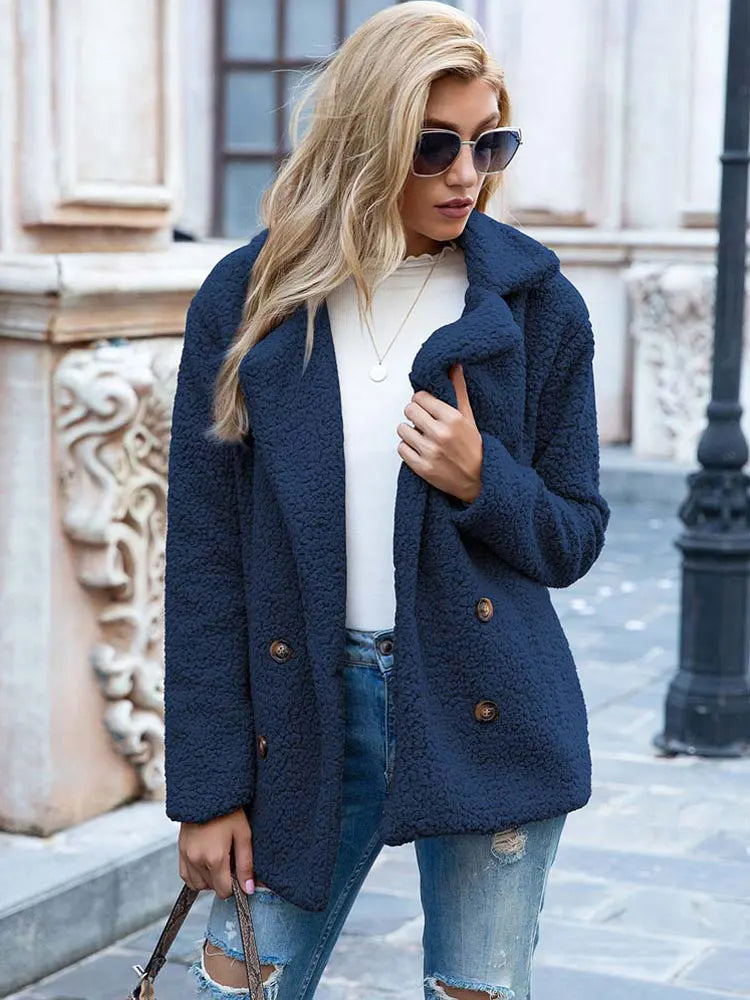 Naisten Faux Fur Takki Tyylikäs ja Lämmin