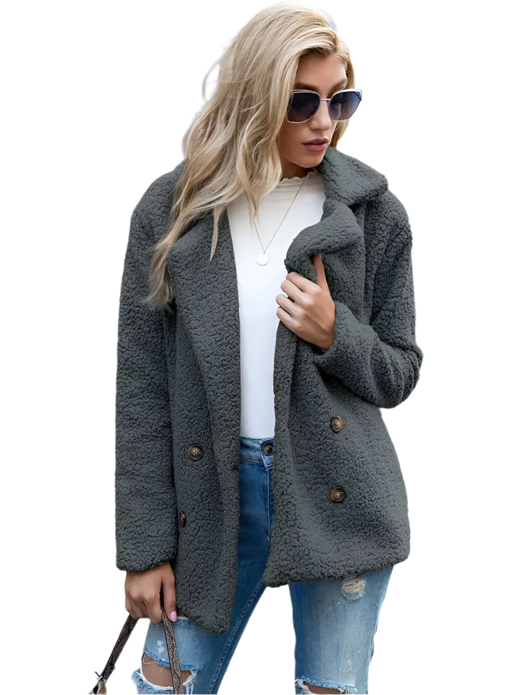 Naisten Faux Fur Takki Tyylikäs ja Lämmin