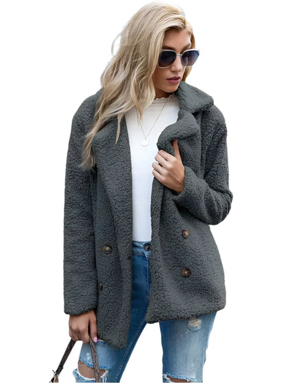 Naisten Faux Fur Takki Tyylikäs ja Lämmin