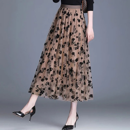Naisten Floral Mesh hame