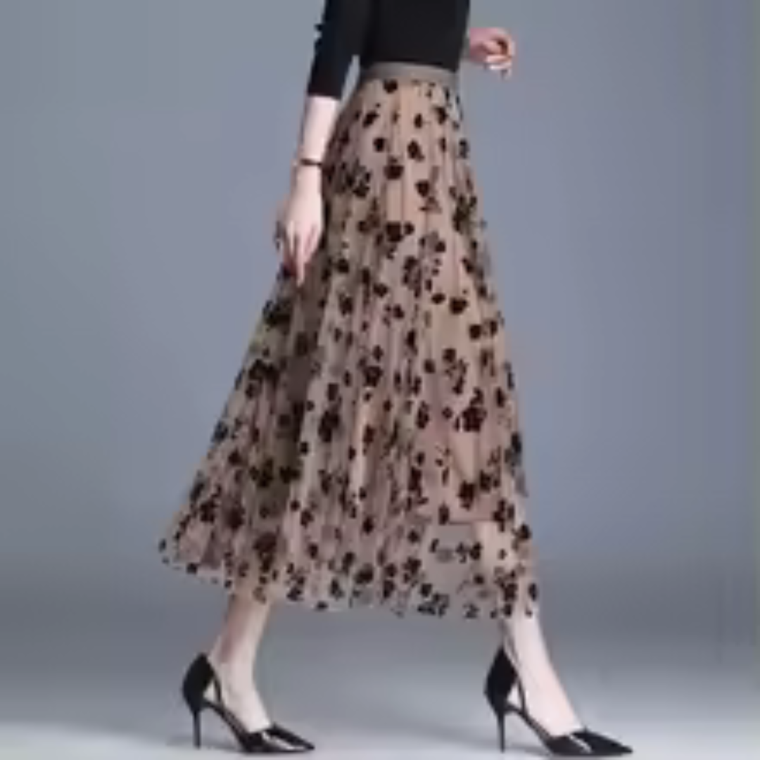 Naisten Floral Mesh hame