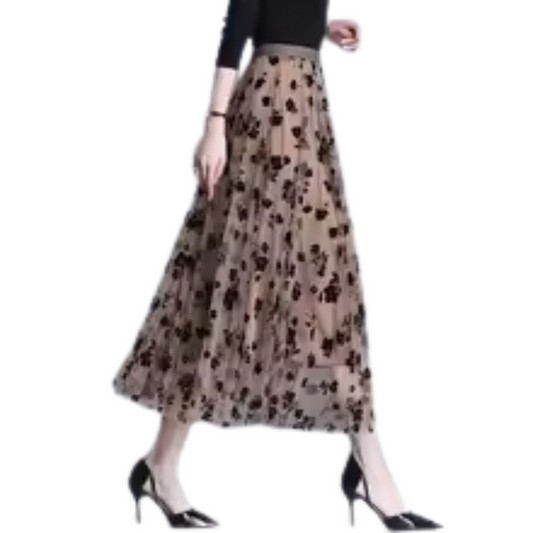 Naisten Floral Mesh hame