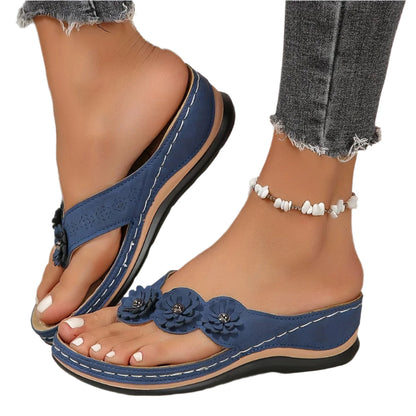 Naisten Floral Slip-On Beach tossut