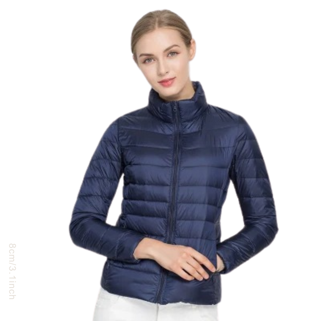 Naisten Full Zip Up Puffer takki