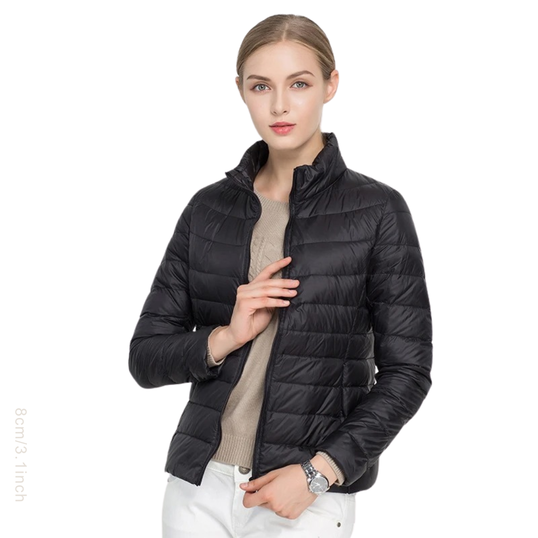 Naisten Full Zip Up Puffer takki