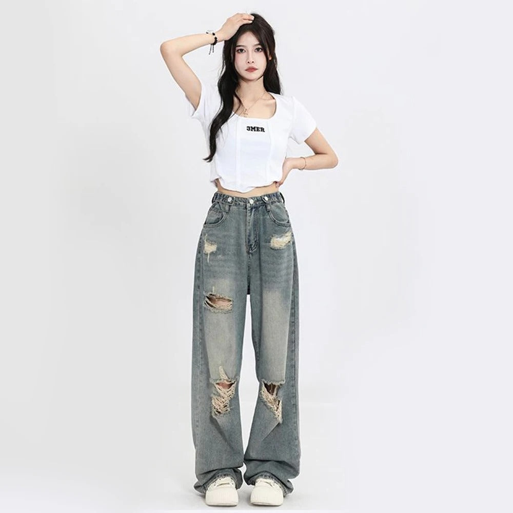 Naisten High-Street Vibe Wide Leg -housut
