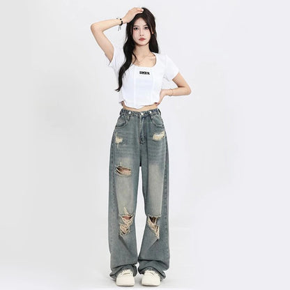 Naisten High-Street Vibe Wide Leg -housut