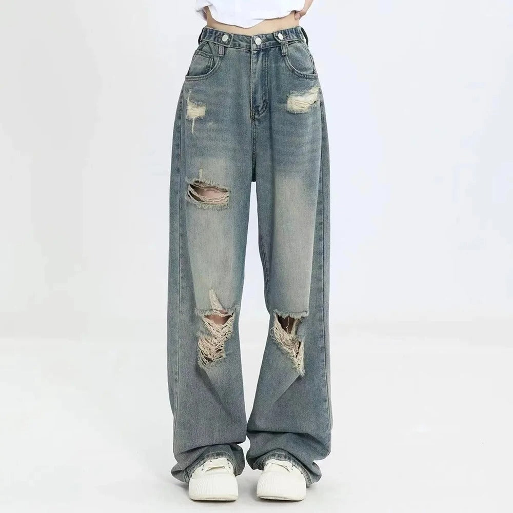Naisten High-Street Vibe Wide Leg -housut