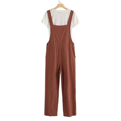 Naisten Hihaton Jumpsuit Rento Puuvilla Dungarees