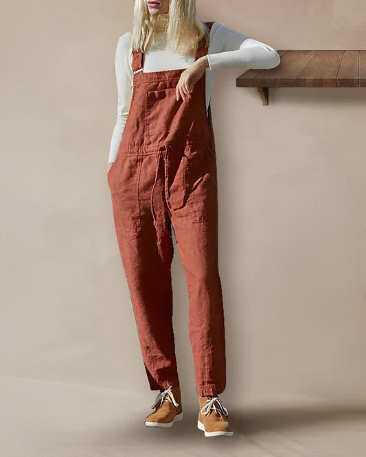 Naisten Hihaton Jumpsuit Rento Puuvilla Dungarees
